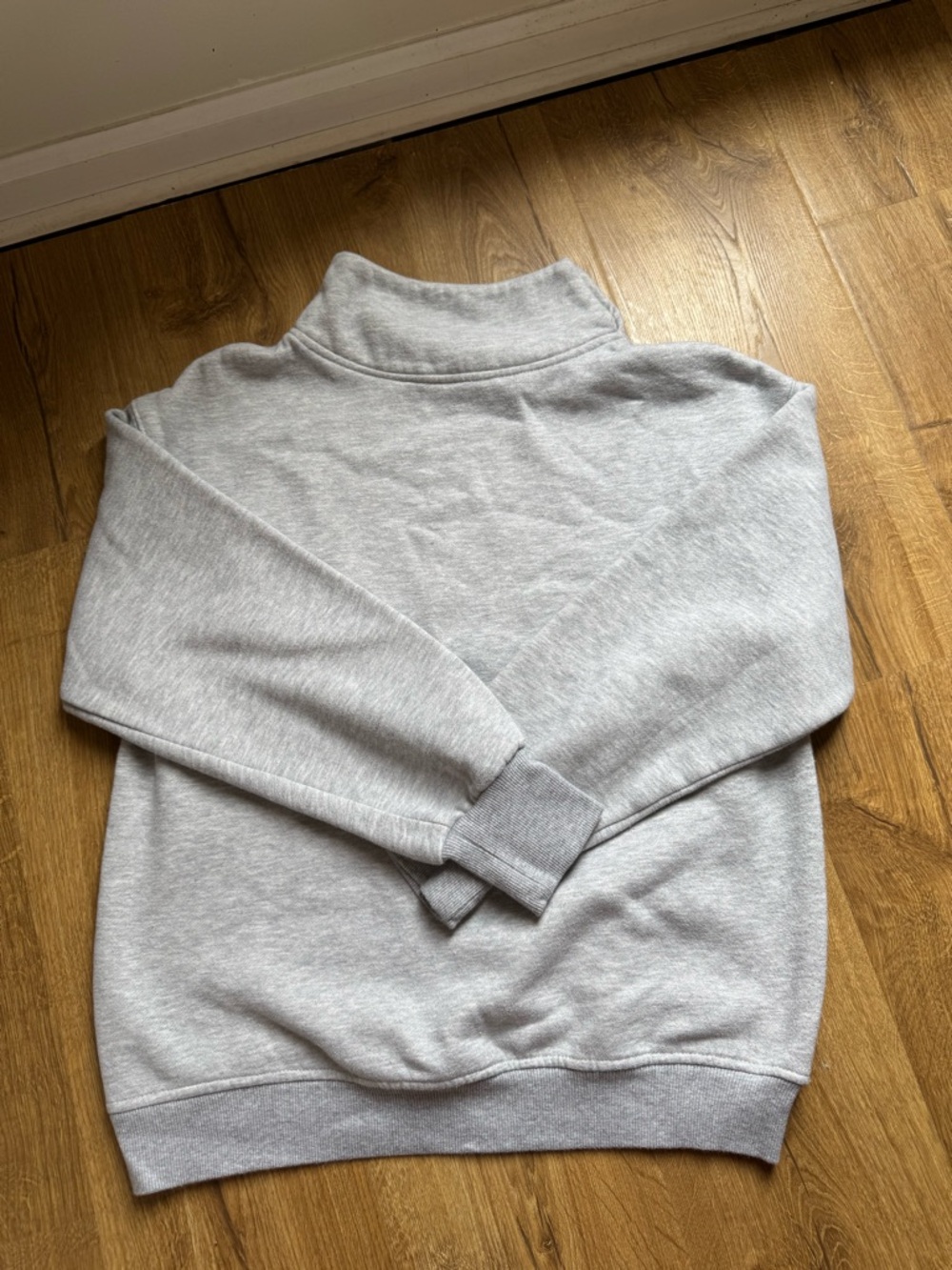 Men's Light Gray Mock Neck Sweater